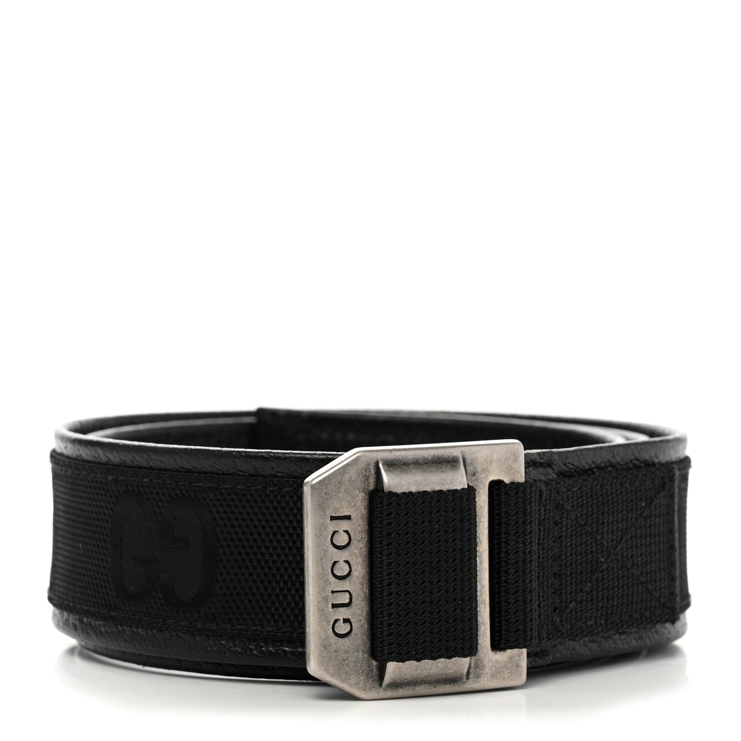Econyl Nylon Monogram Off The Grid Belt Logo Buckle Belt 80 32 Black