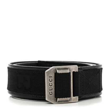 Gucci Econyl Nylon Monogram Off The Grid Belt Logo Buckle Belt 80 32 Black 1 of 6