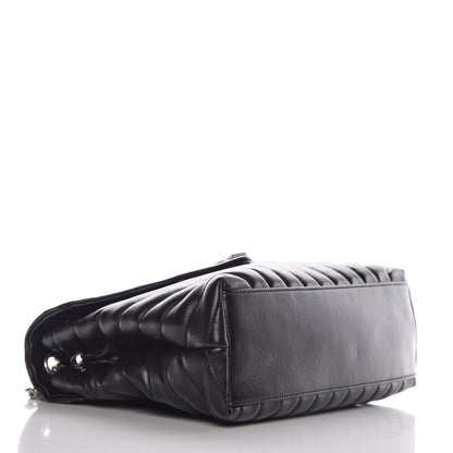 Saint Laurent Calfskin Y Quilted Monogram Medium Loulou Chain Satchel Black 4 of 9