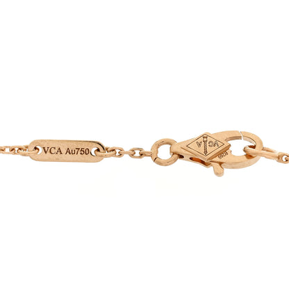 Van Cleef & Arpels 18K Rose Gold Carnelian Sweet Alhambra Bracelet 3 of 4