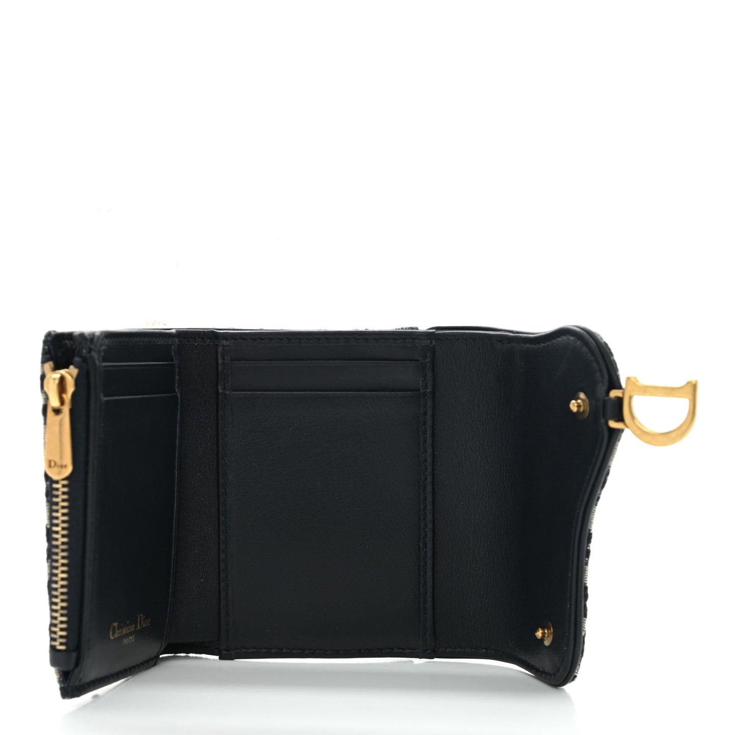 Oblique Saddle Lotus Wallet Blue