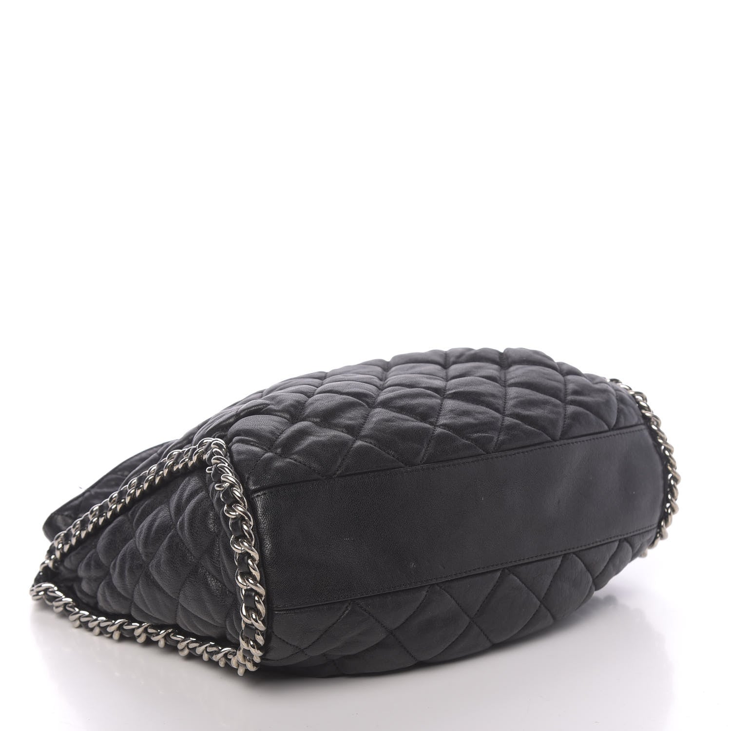Chanel Washed Lambskin Chain Around Hobo Black 4 of 16
