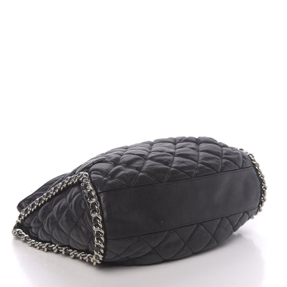Chanel Washed Lambskin Chain Around Hobo Black 4 of 16