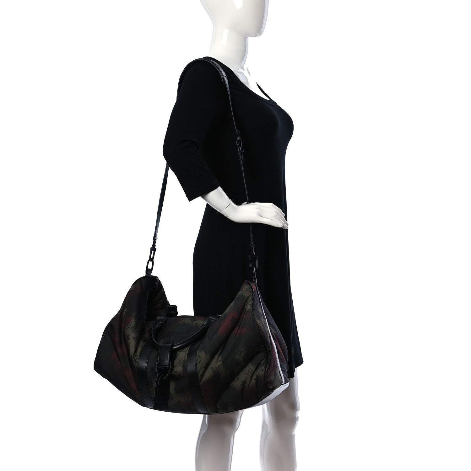 Louis Vuitton Nylon Monogram Camouflage Keepall Bandouliere 50 Kaki 2 of 11