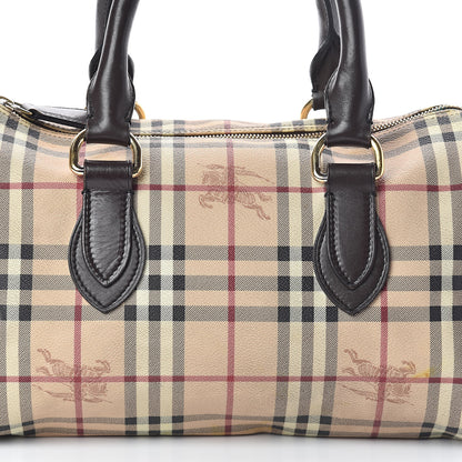 Burberry Haymarket Check Small Chester Bowling Bag Chocolate 8 of 18