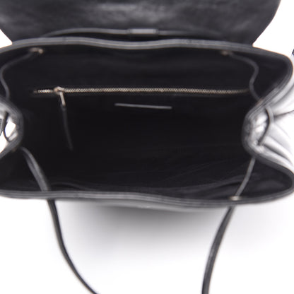 Saint Laurent Calfskin Y Quilted Monogram Medium Loulou Backpack Black 4 of 11