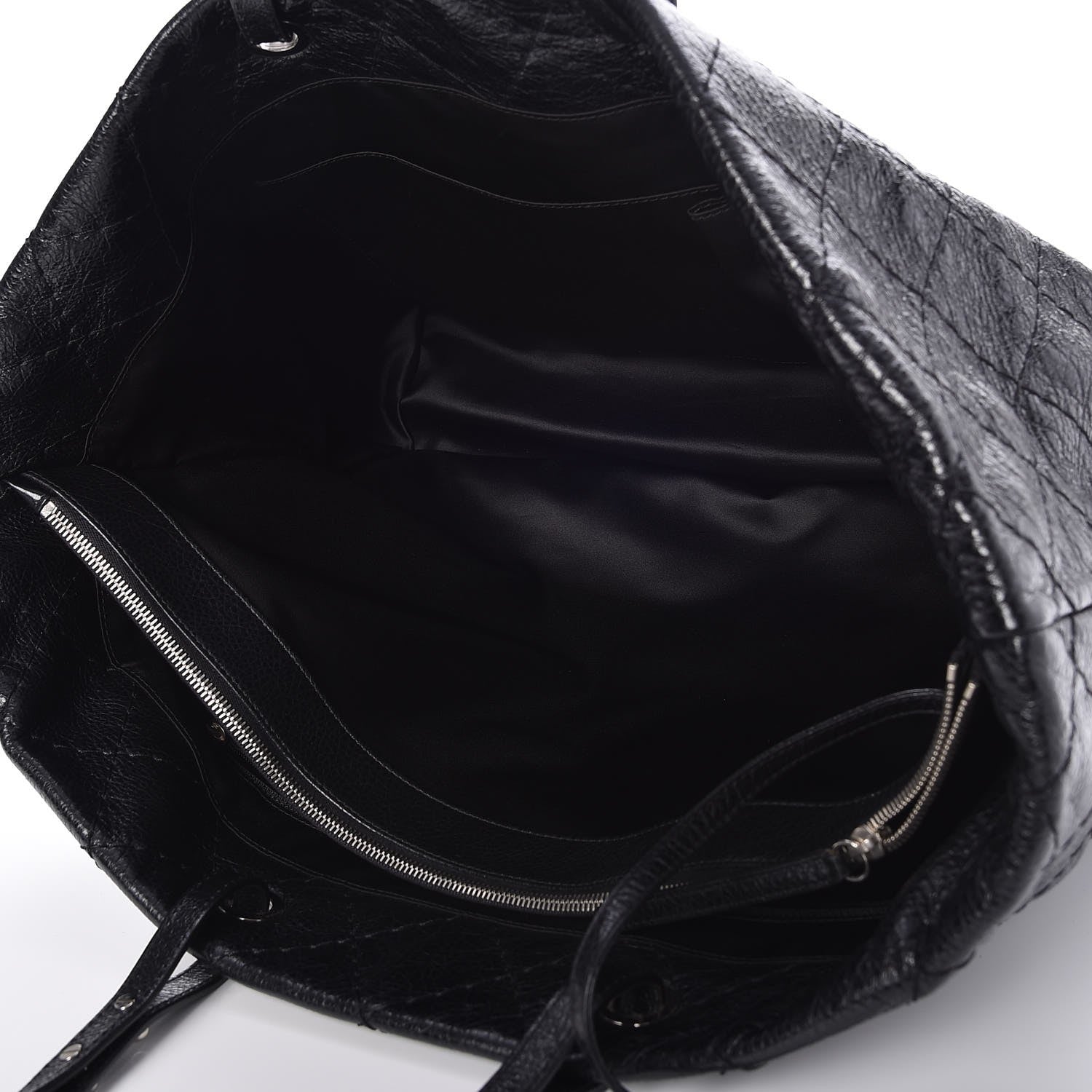 Chanel Glazed Calfskin XL On The Road Tote Black 5 of 7