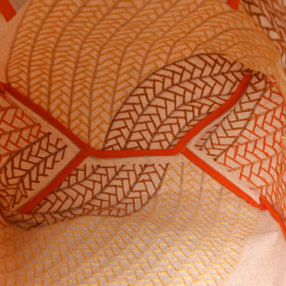 Hermes H Canvas Embroidered Poisson Natte Beach Bag Camel Jaune 5 of 8