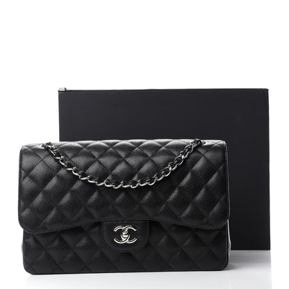 Chanel Caviar Quilted Jumbo Double Flap Black 11 of 11