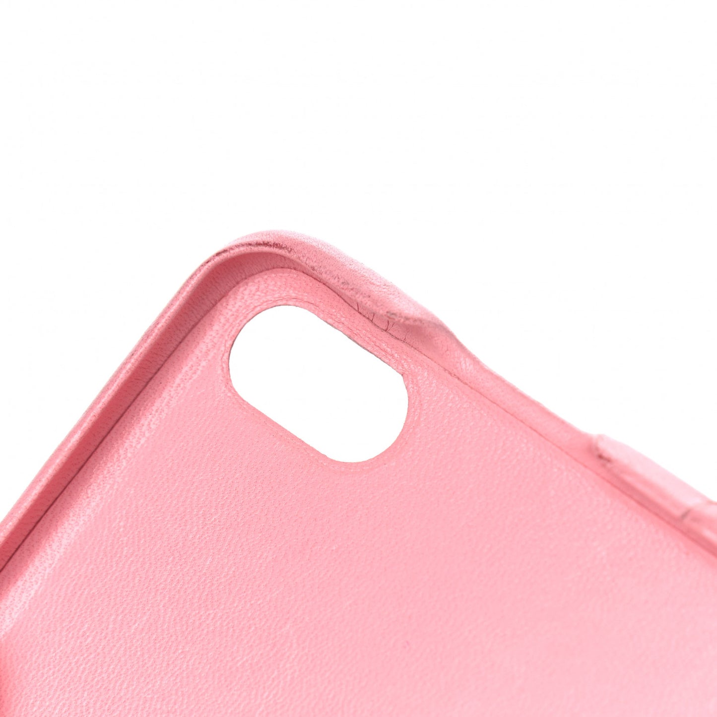 Lambskin Quilted iPhone X Coco Tech Case Pink