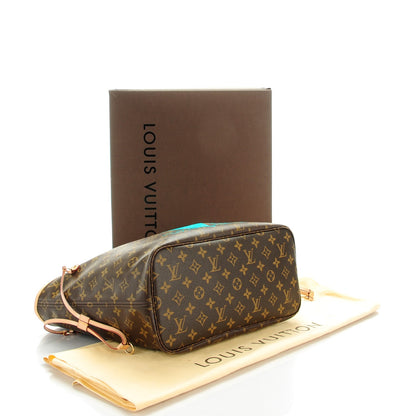 Louis Vuitton Monogram V Neverfull MM Turquoise 4 of 7