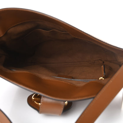 Gucci Boarded Plutone Calfskin Medium Arli Shoulder Bag Nocciola 5 of 10