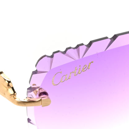 Cartier Metal Rimless Sunglasses CT0030O-002 Purple 12 of 15