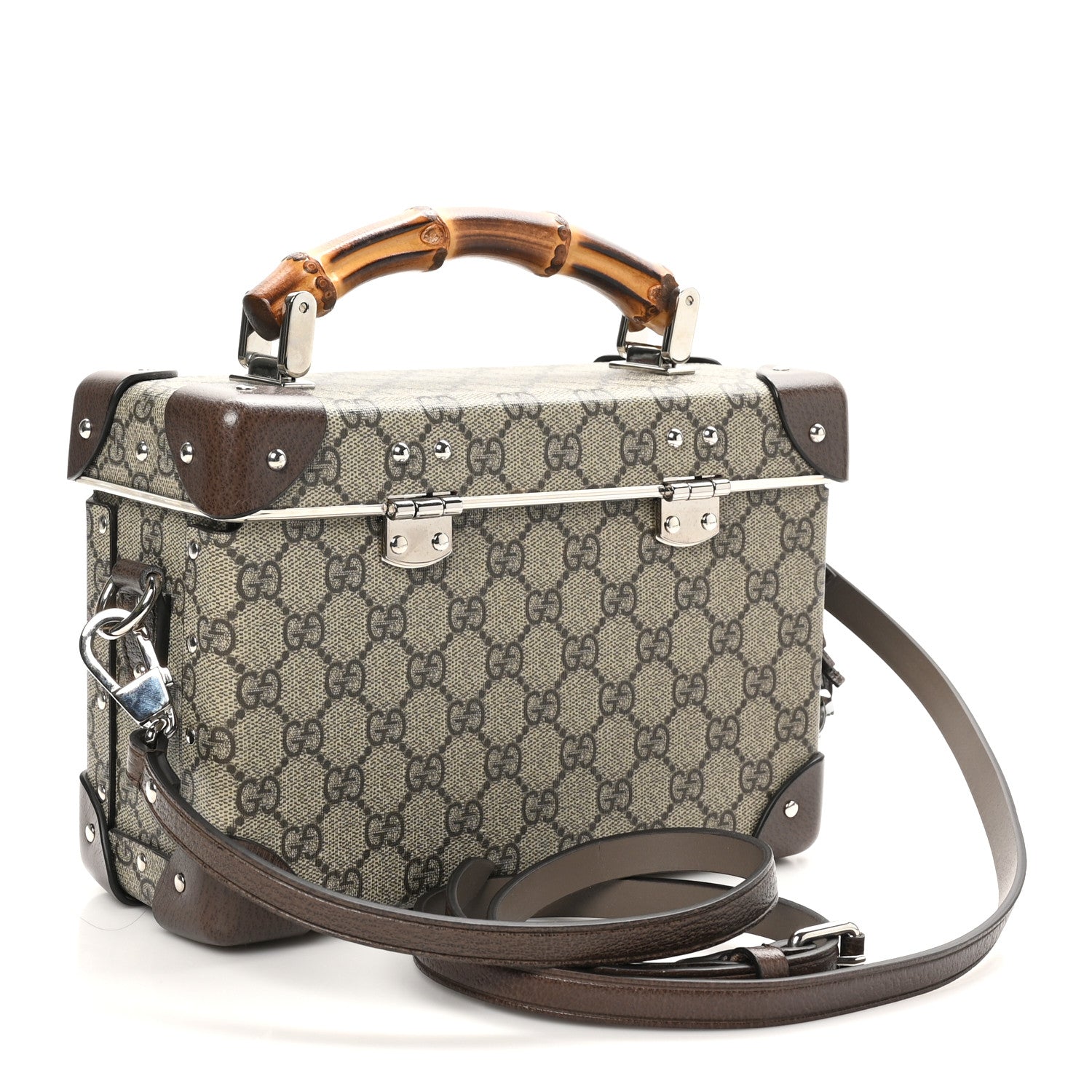 Gucci GG Supreme Monogram Globe-Trotter Beauty Case Brown 3 of 10