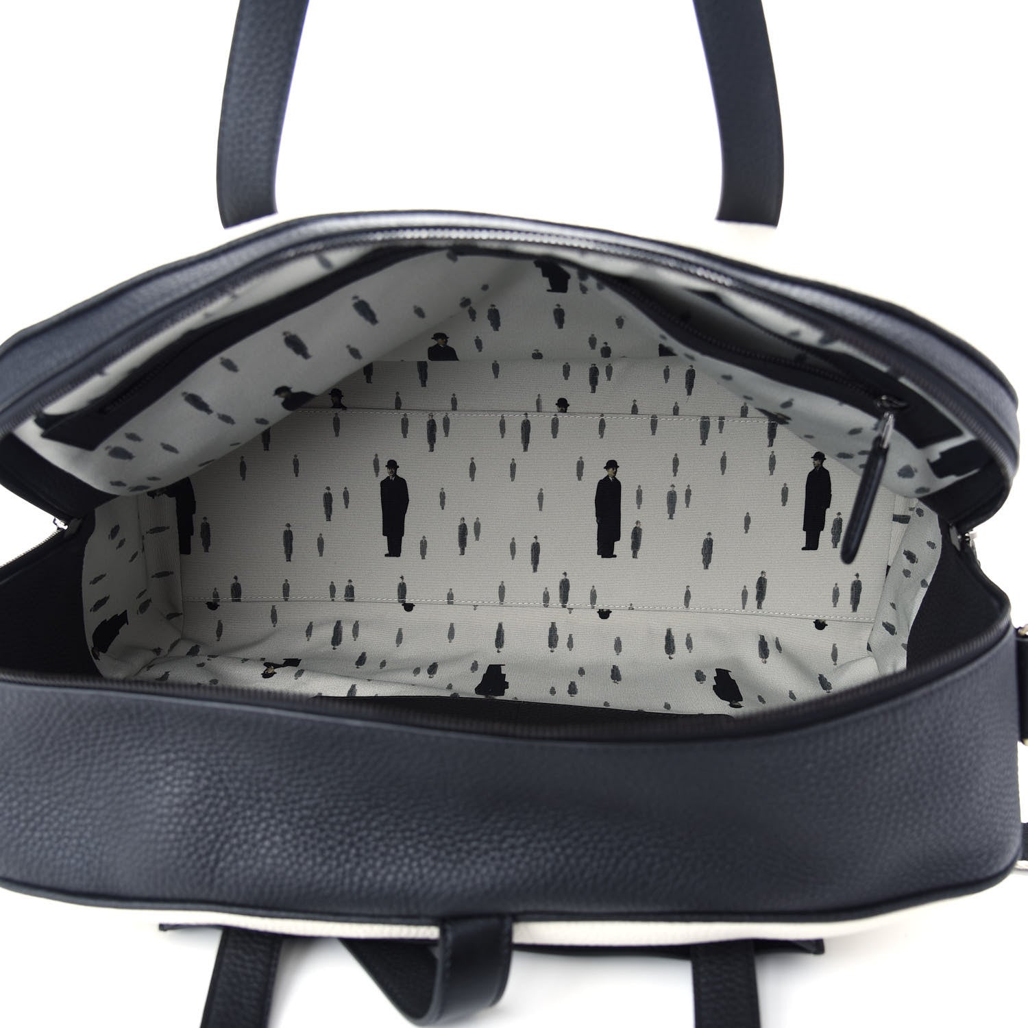 Delvaux Grained Calfskin D-off Black White 5 of 10