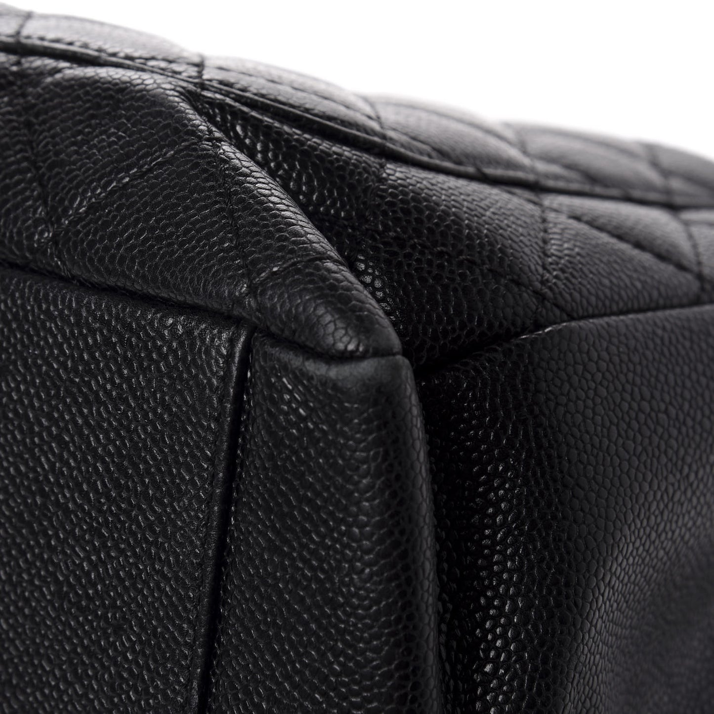 Caviar Quilted Grand Shopping Tote GST Black