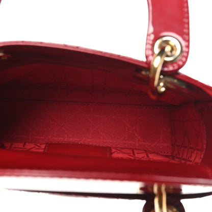 Christian Dior Patent Cannage Mini Lady Dior Red 5 of 10