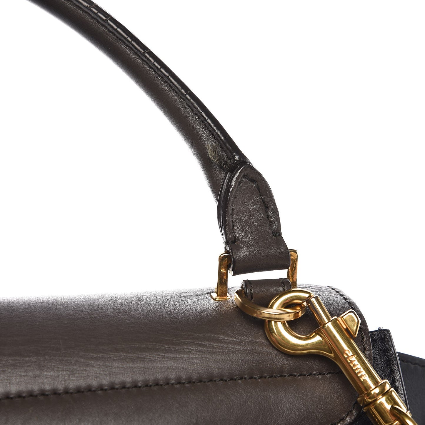 Smooth Calfskin Medium Tri-color Trapeze Anthracite