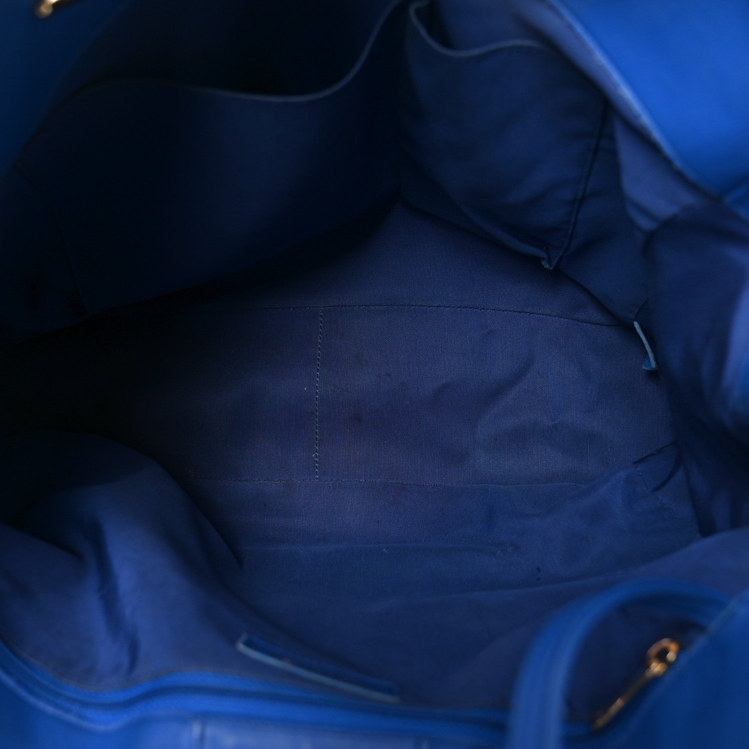 Chanel Calfskin Quilted Large CC Shopping Tote Blue 5 of 10
