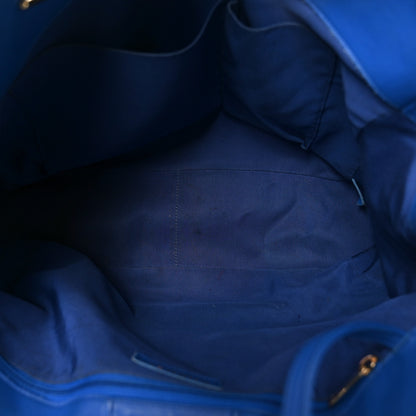 Chanel Calfskin Quilted Large CC Shopping Tote Blue 5 of 10