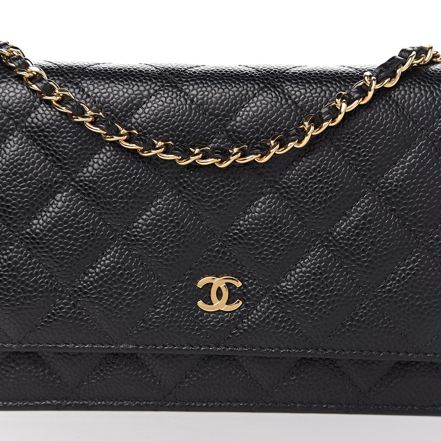 Chanel Caviar Quilted Wallet On Chain WOC Black 10 of 11