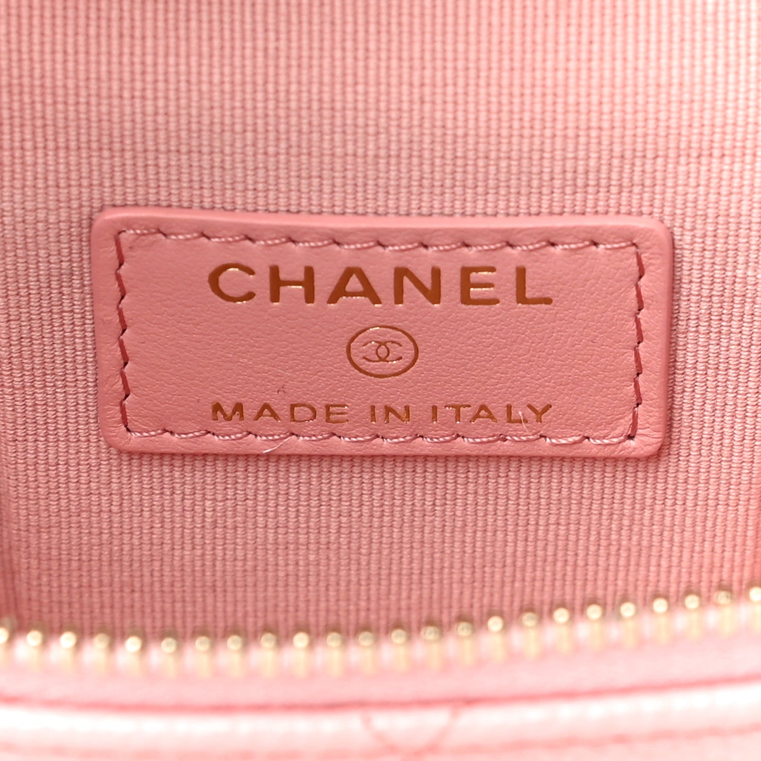 Chanel Caviar Quilted Small Handle With Care Vanity Case With Chain Pink 5 of 10