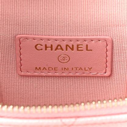 Chanel Caviar Quilted Small Handle With Care Vanity Case With Chain Pink 5 of 10