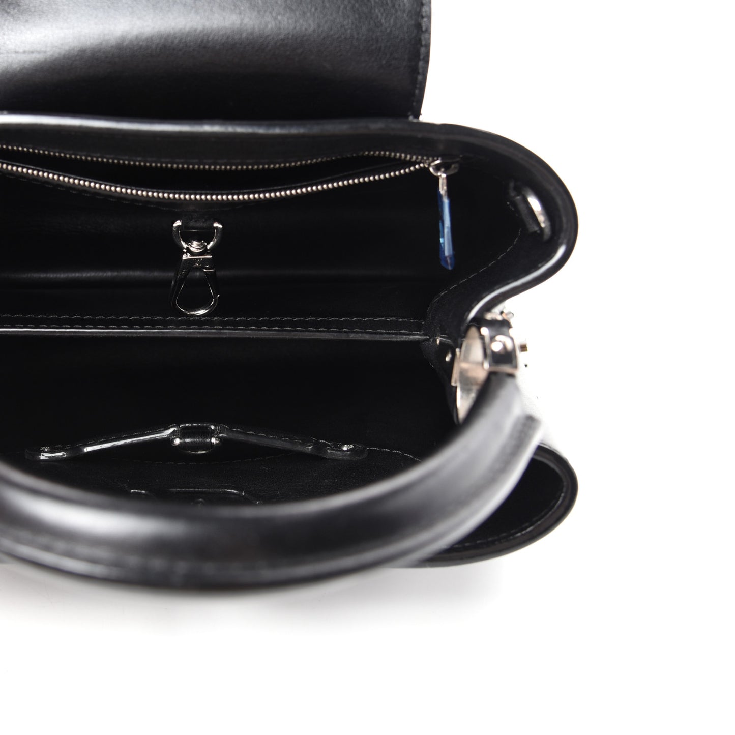 Smooth Calfskin Beaded Skyline Soho Capucines BB Black
