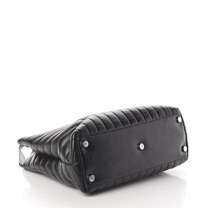Saint Laurent Calfskin Y Quilted Monogram Large Loulou Shopper Black 3 of 8