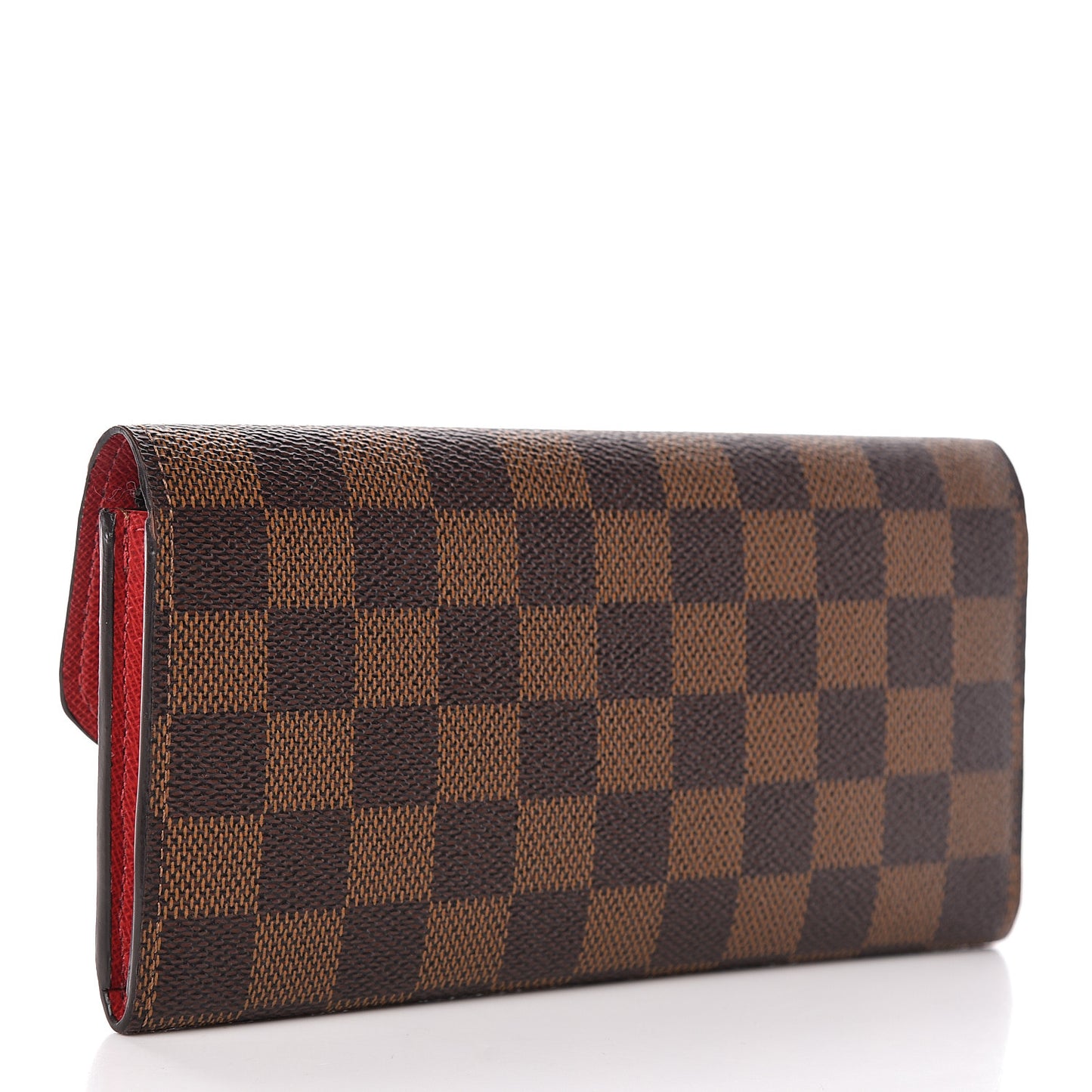 Damier Ebene Emilie Wallet Red