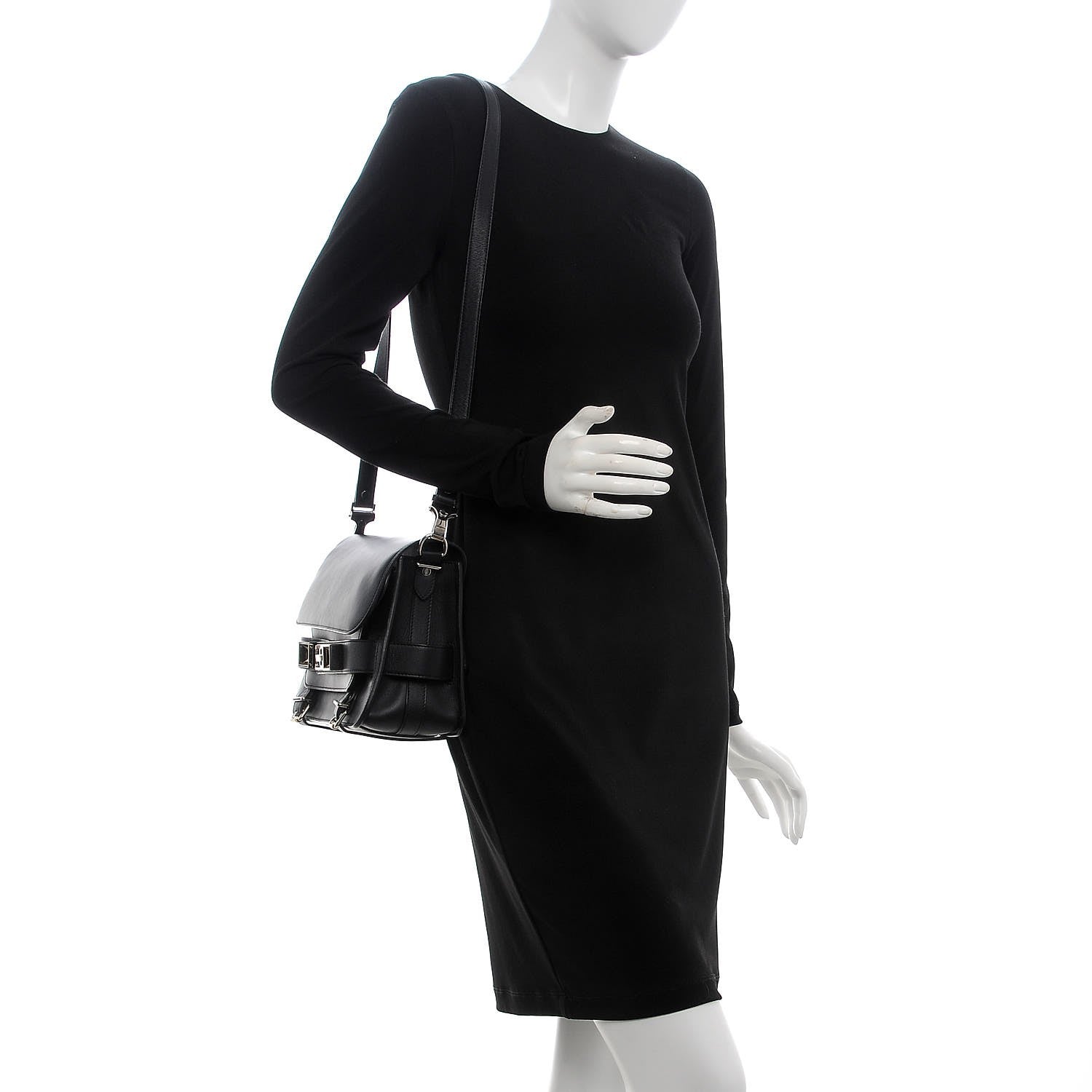 Proenza Schouler Calfskin PS11 Classic Shoulder Bag Black 2 of 8