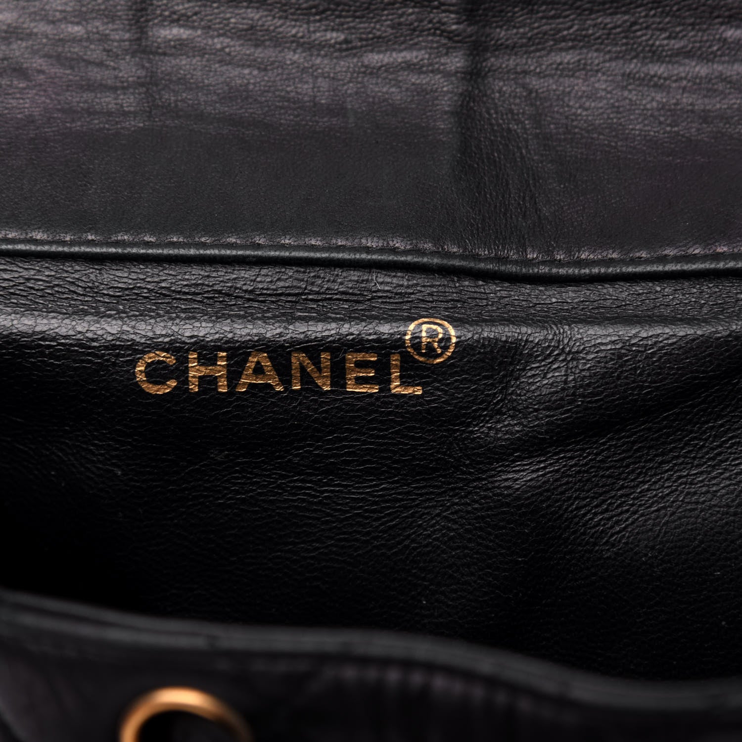 Chanel Lambskin Quilted Drawstring Backpack Black 6 of 13