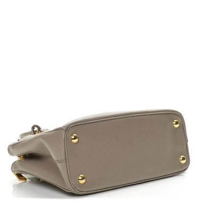 Prada Saffiano Mini Galleria Double Zip Tote Argilla 4 of 7