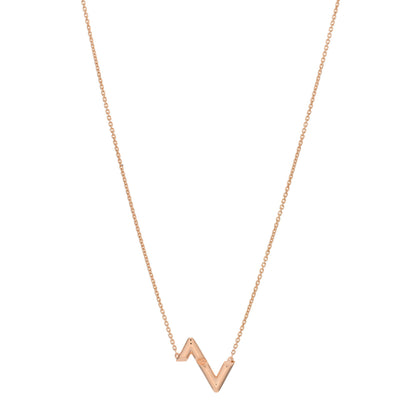 Louis Vuitton 18K Pink Gold LV Volt Upside Down Pendant Necklace 1 of 5