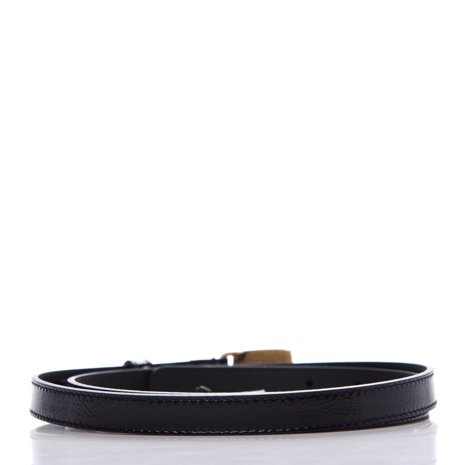 Gucci Skipper Calfskin Logo 15mm Belt 90 36 Black 2 of 5
