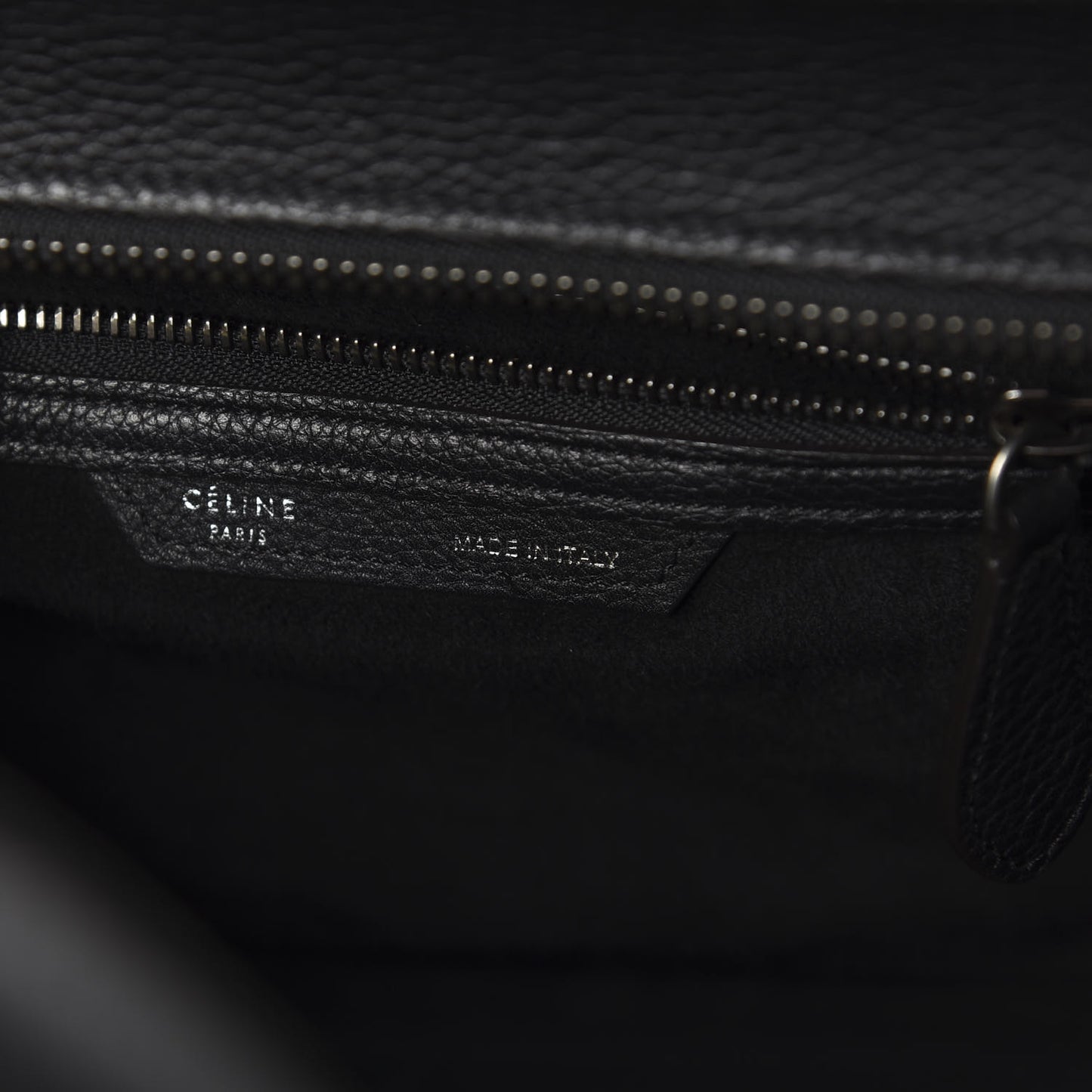 Drummed Calfskin Micro Luggage Black