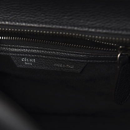 Celine Drummed Calfskin Micro Luggage Black 6 of 9