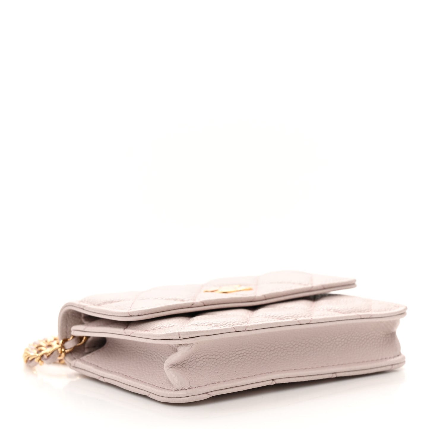 Caviar Quilted Miss Coco Clutch With Chain Light Purple