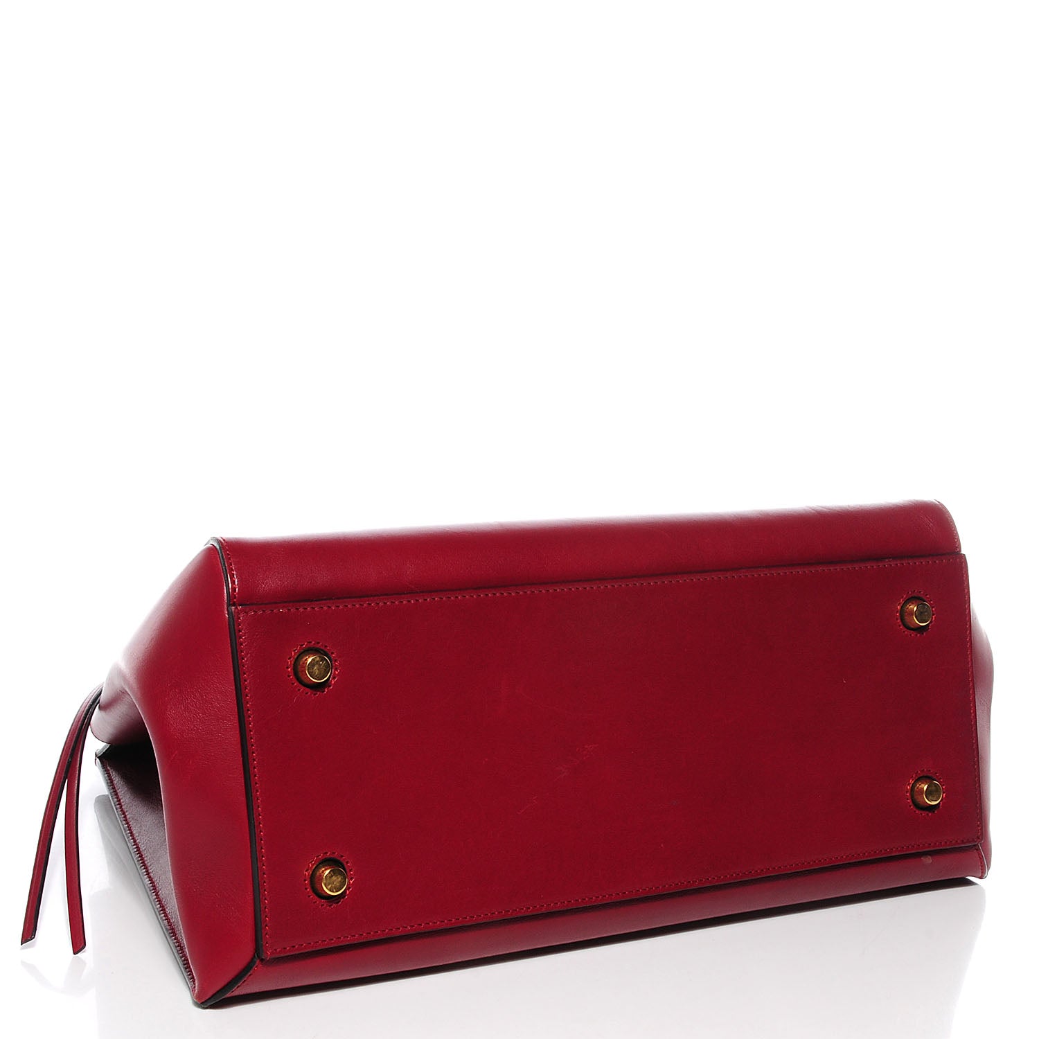 Celine Palmelato Calfskin Medium Edge Shoulder Bag Red 4 of 9