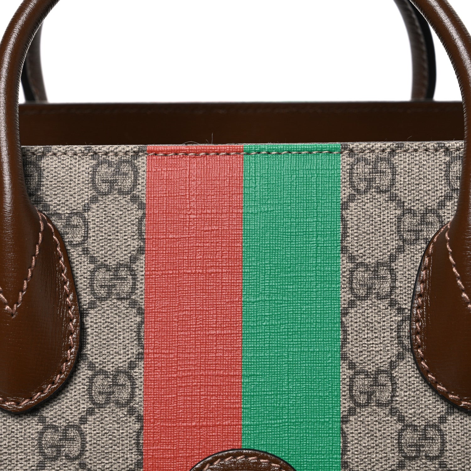 Gucci GG Supreme Monogram Fake/Not Large Retro Interlocking G Tote Bag Beige Brown Sugar 8 of 10