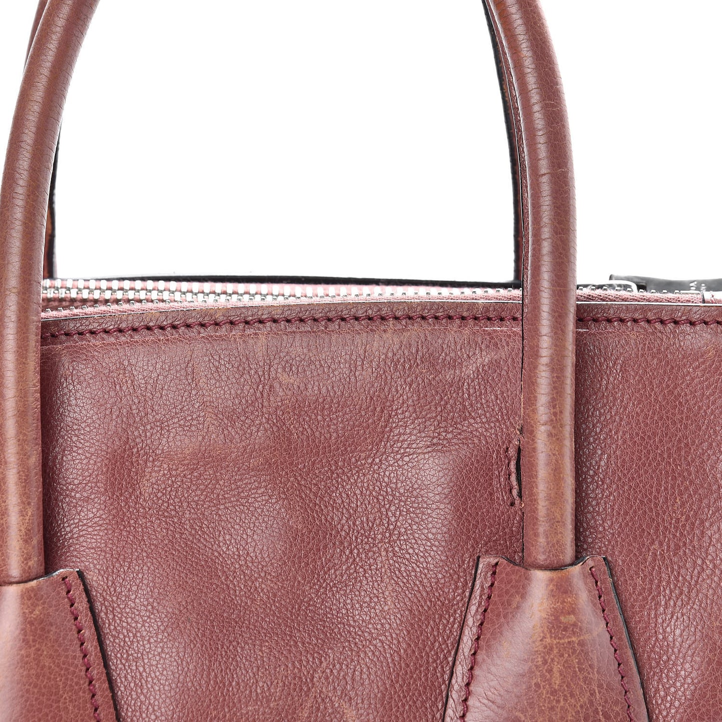 Glace Calf Small Twin Pocket Tote Pink