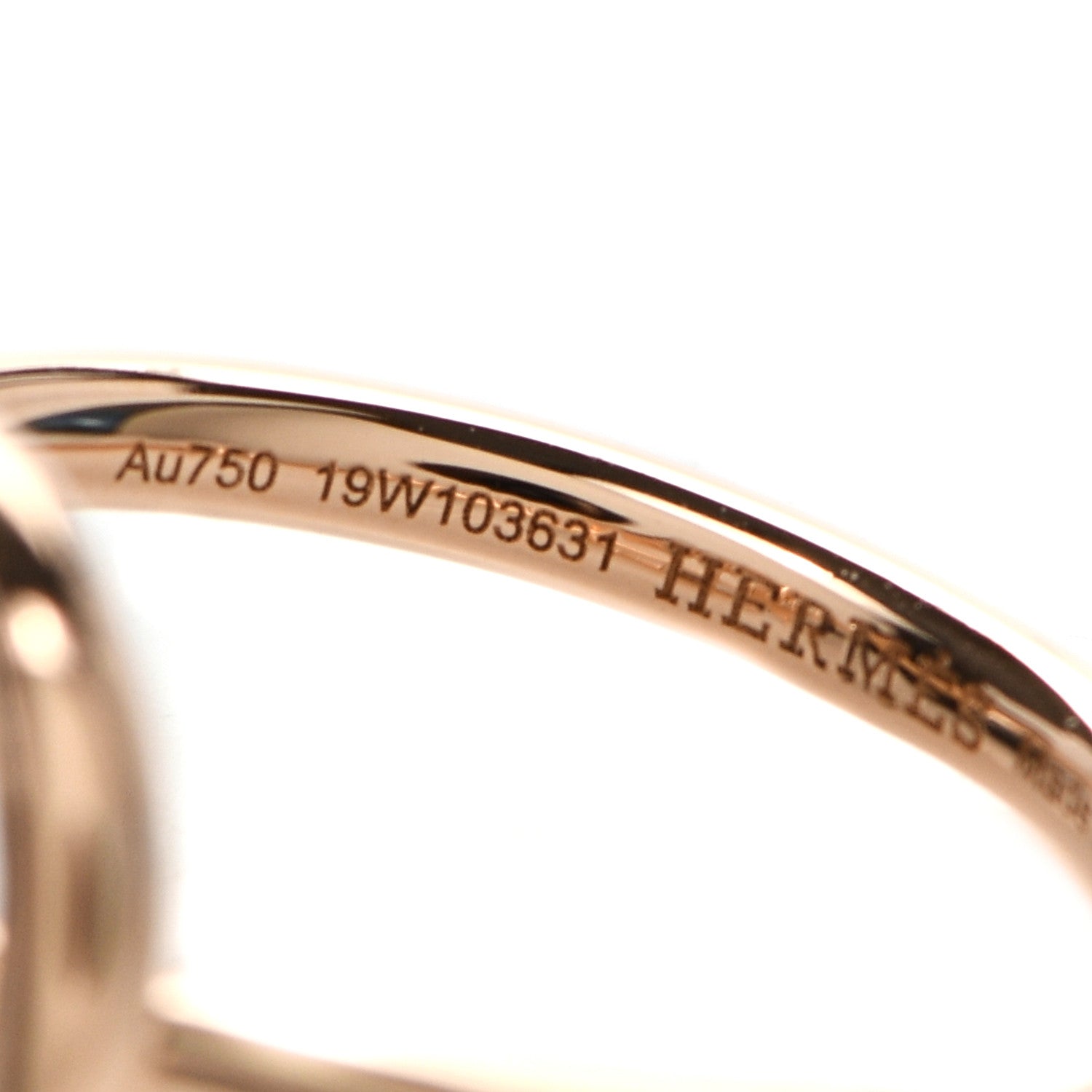 Hermes 18K Rose Gold Diamond PM Echappee Ring 52 6 4 of 6