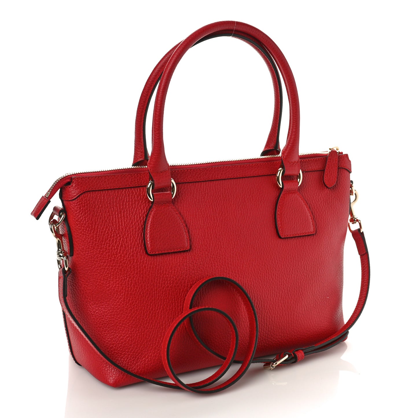 Dollar Calfskin GG Charm Satchel Red