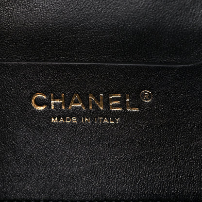 Chanel Tweed Lambskin Quilted Top Handle Flap Black White 7 of 12
