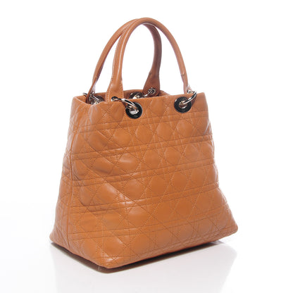 Christian Dior Lambskin Cannage Soft Large Lady Dior Tote Tan 3 of 8