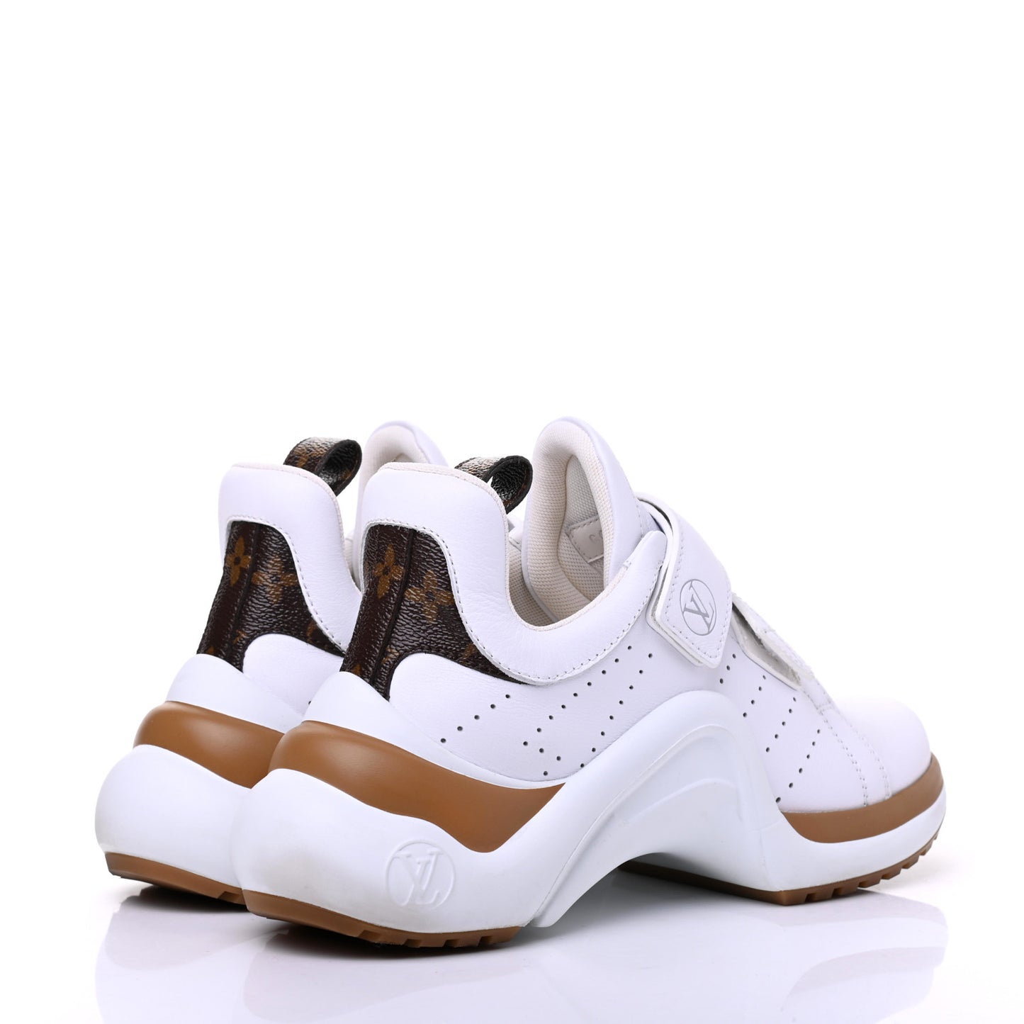 Calfskin Monogram Velcro LV Archlight Sneakers 36.5 White