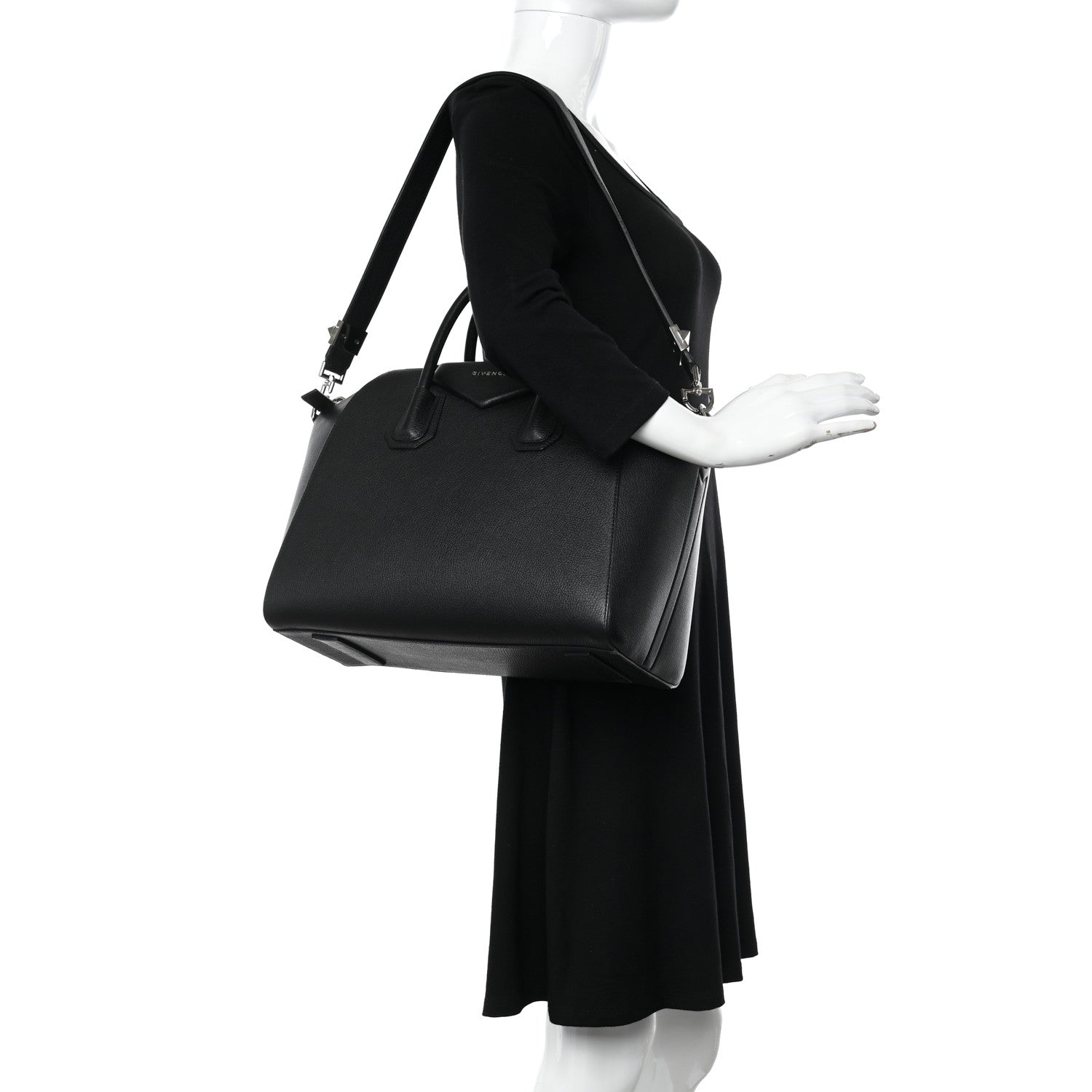 Givenchy Sugar Goatskin Medium Antigona Black 2 of 10