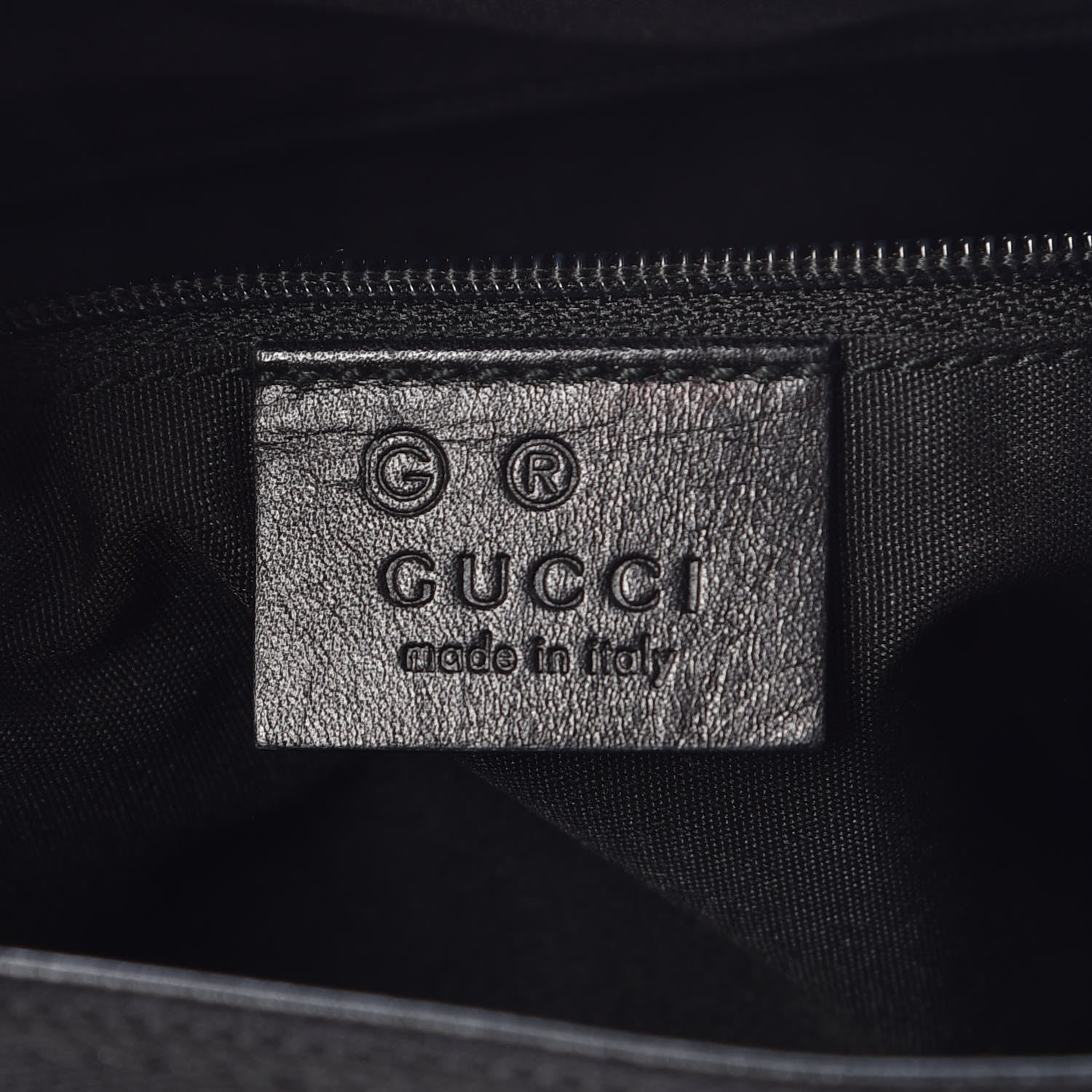 Gucci Canvas Signature Hobo Shoulder Bag Black 7 of 11