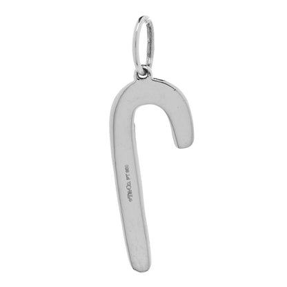Tiffany Platinum Enamel Diamond Candy Cane Charm 3 of 4