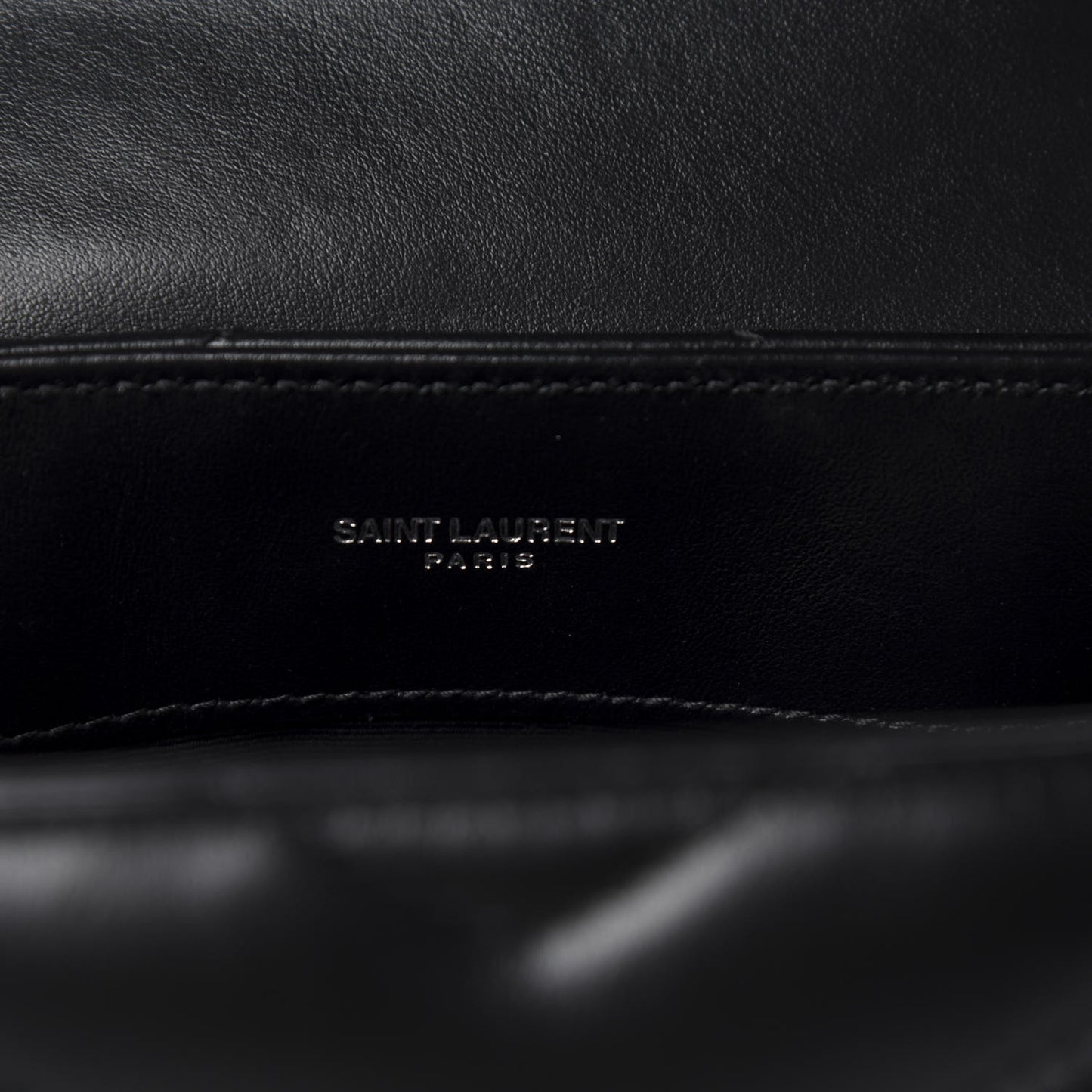 Calfskin Y Quilted Monogram Small Loulou Chain Satchel Black